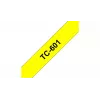 Cinta de etiquetar Brother TC601 12mm negro sobre amarillo