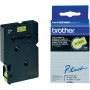 Cinta de etiquetar Brother TC601 12mm negro sobre amarillo