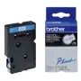 Cinta de etiquetar 12 mm Brother TC203 azul sobre blanco
