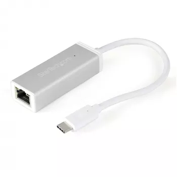 StarTech.com Adaptador de red USB-C a Gigabit – plateado, con cable, USB, Ethernet, 5000 Mbit/s, plateado