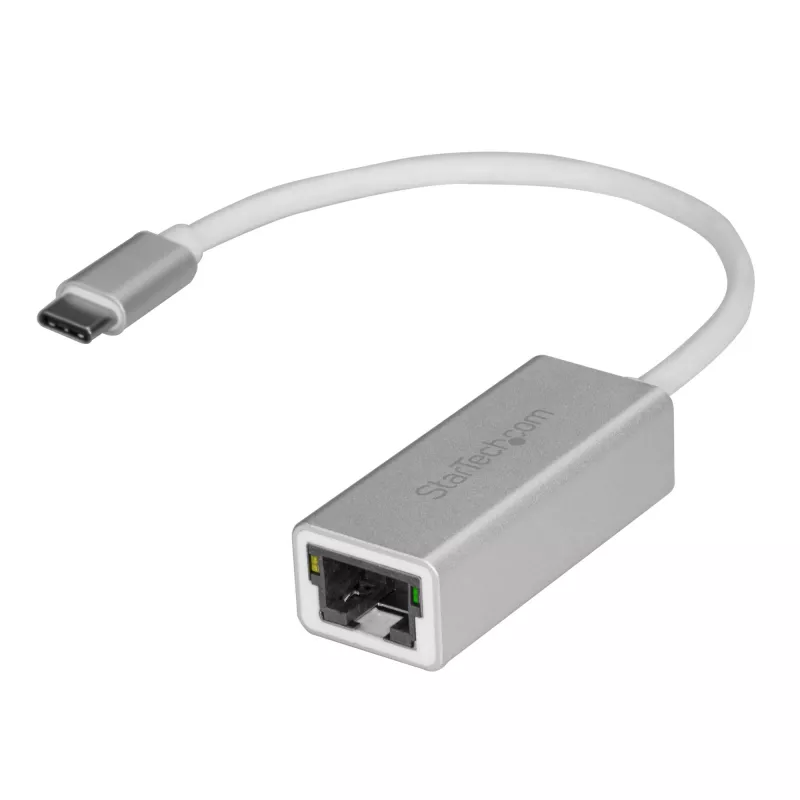 StarTech.com Adaptador de red USB-C a Gigabit – plateado, con cable, USB, Ethernet, 5000 Mbit/s, plateado