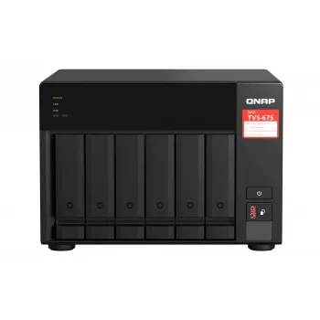 QNAP TVS-675 NAS torre ZhaoXin KaiXian KX-6000 KX-U6580 8 GB DDR4 0 TB QuTS hero Black