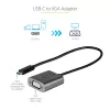 StarTech.com Adaptador USB-C a VGA – 1080p adaptador dongle USB Type-C a VGA – convertidor de vídeo USB-C (DP Alt Mode) a monitor/pantalla VGA – compatible con Thunderbolt 3 – cable integrado de 30 cm – versión mejorada de CDP2VGA