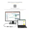 StarTech.com Adaptador USB-C a VGA – 1080p adaptador dongle USB Type-C a VGA – convertidor de vídeo USB-C (DP Alt Mode) a monitor/pantalla VGA – compatible con Thunderbolt 3 – cable integrado de 30 cm – versión mejorada de CDP2VGA