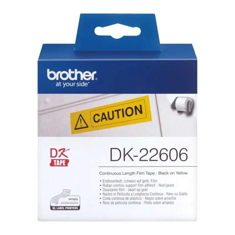 Cinta continua Brother DK22606 amarillo negro