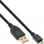 Cable Micro-USB 2.0 InLine USB Type-A macho / Micro-B macho, negro, 2 m