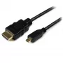 StarTech.com Cable Micro-HDMI a HDMI de 2m con Ethernet – vídeo 4K 30Hz – cable adaptador/convertidor duradero de alta velocidad Micro-HDMI Type-D a HDMI 1.4 – monitores/televisores/pantallas UHD HDMI – M/M