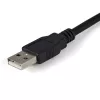 StarTech.com ICUSB2322F cable adaptador FTDI de USB a serie RS232 de 2 puertos, USB 2.0, 2,1 m, negro