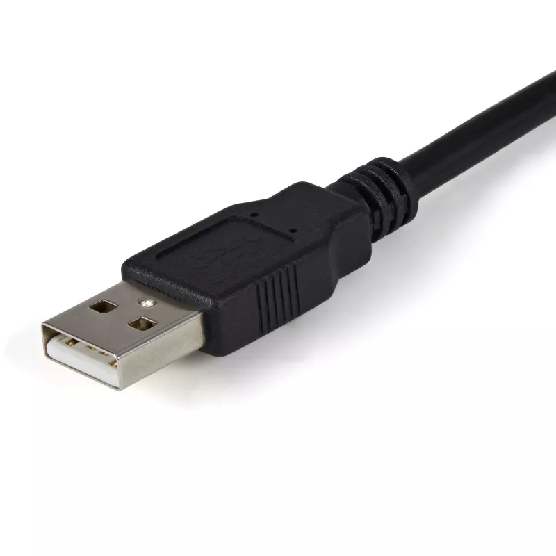 StarTech.com ICUSB2322F cable adaptador FTDI de USB a serie RS232 de 2 puertos, USB 2.0, 2,1 m, negro