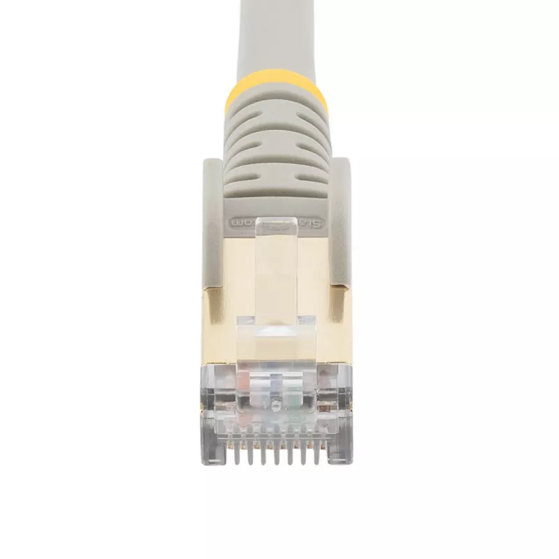 StarTech.com Cable Ethernet CAT6a de 5m - 10 Gigabit blindado snagless RJ45 100W PoE cable de parcheo - cable de red 10GbE STP con alivio de tensión - gris probado individualmente/cableado certificado UL/TIA
