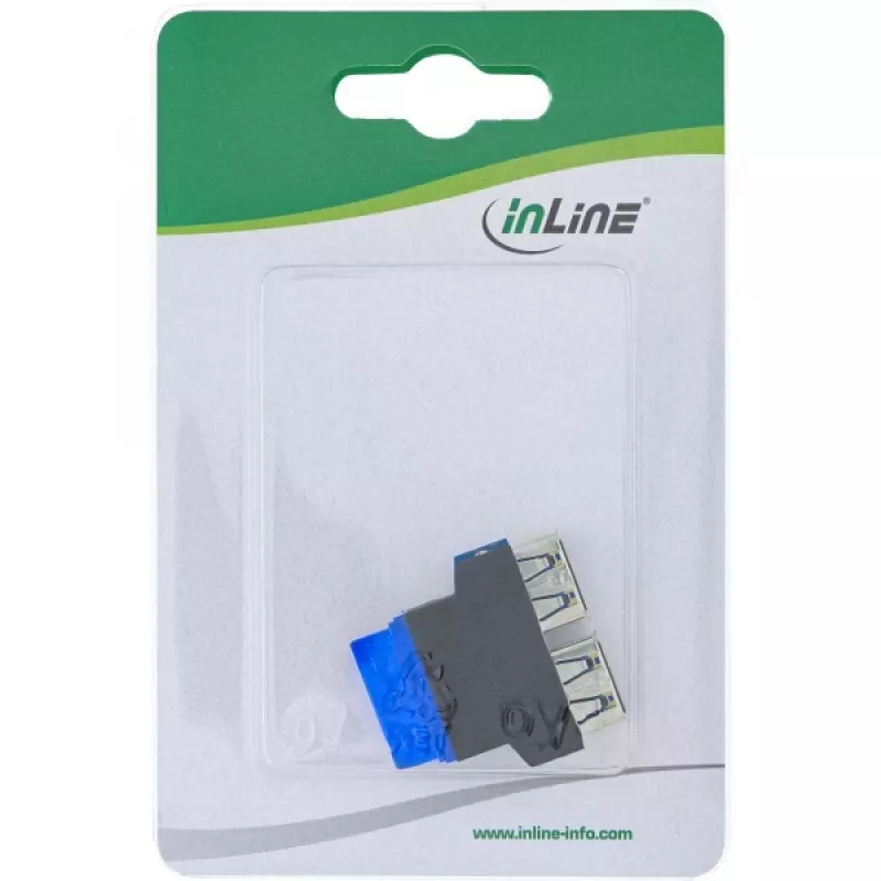 Adaptador USB 3.0 InLine interno 2x USB A hembra a cabecera de placa base
