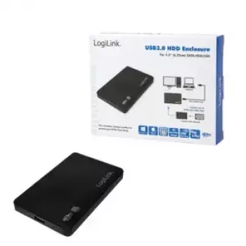 Carcasa para disco duro LogiLink UA0256 negra 2,5 pulgadas