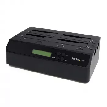 StarTech.com Dock duplicador de discos duros SATA independiente 1:3 USB 3.0 eSATA de 4 bahías