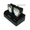 StarTech.com Dock duplicador de discos duros SATA independiente 1:3 USB 3.0 eSATA de 4 bahías