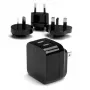 StarTech.com Cargador USB de doble puerto para viajes internacionales – 17W/3,4A – negro