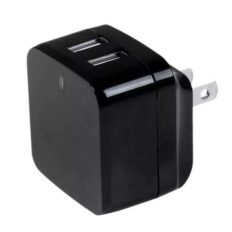 StarTech.com Cargador USB de doble puerto para viajes internacionales – 17W/3,4A – negro