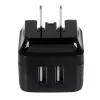 StarTech.com Cargador USB de doble puerto para viajes internacionales – 17W/3,4A – negro
