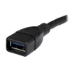 StarTech.com Cable alargador USB 3.0 A a A – 6 pulgadas, negro, 0,152 m, USB A, USB A, USB 3.2 Gen 1 (3.1 Gen 1), 5 Gbit/s, negro