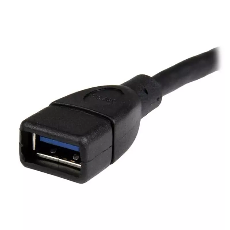 StarTech.com Cable alargador USB 3.0 A a A – 6 pulgadas, negro, 0,152 m, USB A, USB A, USB 3.2 Gen 1 (3.1 Gen 1), 5 Gbit/s, negro