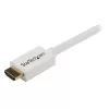 StarTech.com HD3MM7MW cable High Speed HDMI CL3 para instalación en pared, M/M, 7 m (23 ft), 30/32 AWG, conectores chapados en oro, blanco