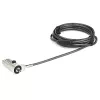 StarTech.com Candado de cable para portátil de 2 m – Candado de seguridad con combinación numérica de 4 dígitos para portátil/sobremesa con ranura Wedge – Candado antirrobo de acero con recubrimiento de vinilo – Portátil