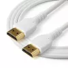 StarTech.com RHDMM2MPW cable High Speed HDMI 2.0 Premium certificado con Ethernet, 4K 60 Hz, M/M, 2 m, fibra de aramida, cubierta de TPE, blanco