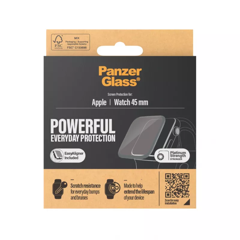 PanzerGlass ® Apple Watch Series 9 | 8 | 7 | 45mm | Vidrio protector de pantalla