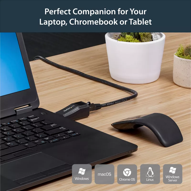 StarTech.com Adaptador de red USB 3.0 a Gigabit Ethernet NIC – 10/100/1000 Mbit/s