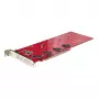 StarTech.com Tarjeta adaptadora PCIe Quad M.2, PCIe x16 a cuatro SSD NVMe o AHCI M.2, PCI Express 4.0, 7,8 GBps/unidad, requiere bifurcación, compatible con Windows/Linux
