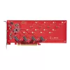 StarTech.com Tarjeta adaptadora PCIe Quad M.2, PCIe x16 a cuatro SSD NVMe o AHCI M.2, PCI Express 4.0, 7,8 GBps/unidad, requiere bifurcación, compatible con Windows/Linux