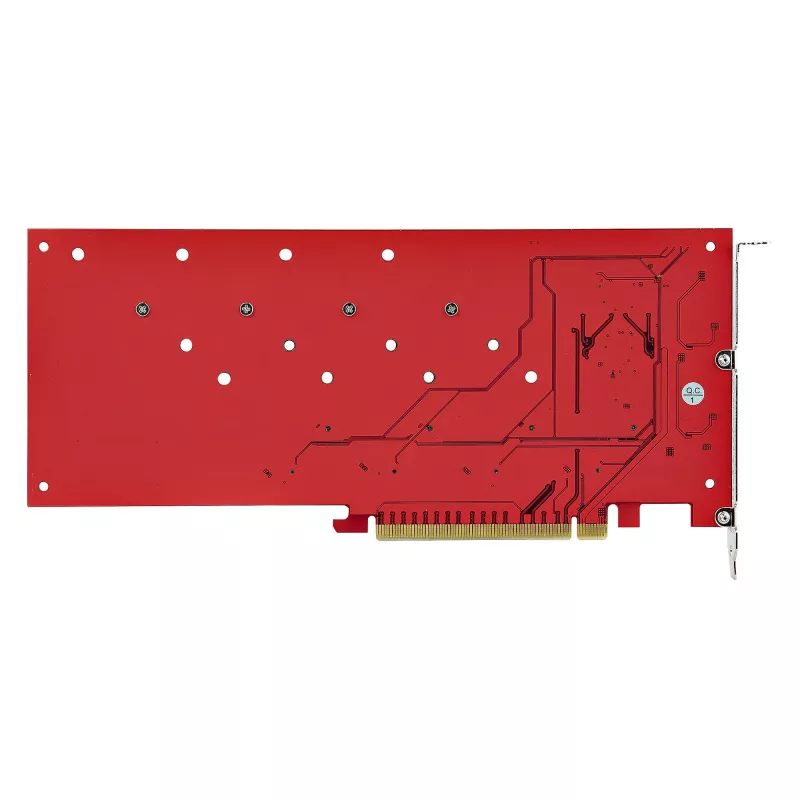 StarTech.com Tarjeta adaptadora PCIe Quad M.2, PCIe x16 a cuatro SSD NVMe o AHCI M.2, PCI Express 4.0, 7,8 GBps/unidad, requiere bifurcación, compatible con Windows/Linux