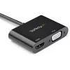 StarTech.com Adaptador DisplayPort a HDMI VGA - Adaptador de monitor DisplayPort 1.2 HBR2 a HDMI 2.0 (4K 60Hz) o VGA 1080p - Dongle convertidor DP a HDMI o VGA - Adaptador de pantalla de vídeo digital