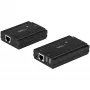 StarTech.com Hub extensor USB 2.0 de 4 puertos mediante un único cable Ethernet CAT5e/CAT6 (RJ45) – 100m – Kit adaptador hub extensor USB – Carcasa metálica – Alimentación externa – 480 Mbit/s