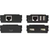 StarTech.com Hub extensor USB 2.0 de 4 puertos mediante un único cable Ethernet CAT5e/CAT6 (RJ45) – 100m – Kit adaptador hub extensor USB – Carcasa metálica – Alimentación externa – 480 Mbit/s