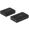 StarTech.com Hub extensor USB 2.0 de 4 puertos mediante un único cable Ethernet CAT5e/CAT6 (RJ45) – 100m – Kit adaptador hub extensor USB – Carcasa metálica – Alimentación externa – 480 Mbit/s