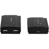StarTech.com Hub extensor USB 2.0 de 4 puertos mediante un único cable Ethernet CAT5e/CAT6 (RJ45) – 100m – Kit adaptador hub extensor USB – Carcasa metálica – Alimentación externa – 480 Mbit/s