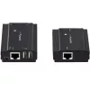StarTech.com Hub extensor USB 2.0 de 4 puertos mediante un único cable Ethernet CAT5e/CAT6 (RJ45) – 100m – Kit adaptador hub extensor USB – Carcasa metálica – Alimentación externa – 480 Mbit/s