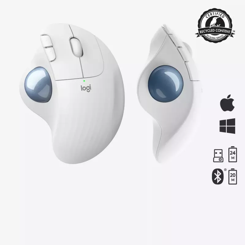 Ratón Logitech ERGO M575 Trackball inalámbrico RF Wireless + Bluetooth