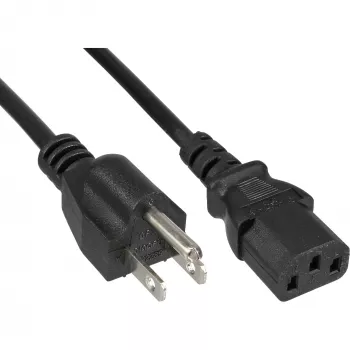 Cable de alimentación InLine conector EE. UU. / conector IEC C13 de 3 polos, 18 AWG, 1,8 m