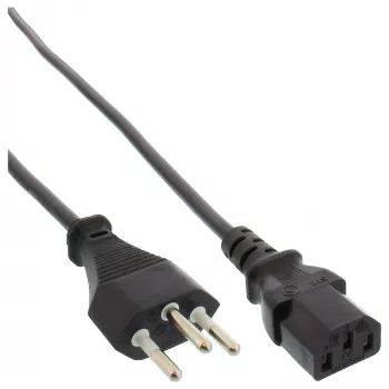 Cable de alimentación InLine Suiza negro 1,8m 16652C