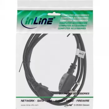 Cable de alimentación InLine conector Reino Unido / conector hembra IEC C13 de 3 polos, 1,8 m