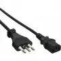 Cable de alimentación InLine, conector Italia / conector IEC C13 de 3 polos, 1,8 m