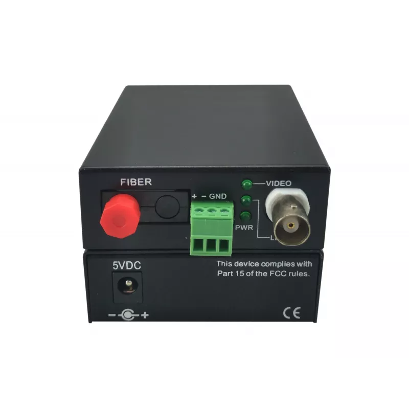 Transmisor AV LevelOne kit extensor de 1 canal BNC sobre fibra óptica 20 km