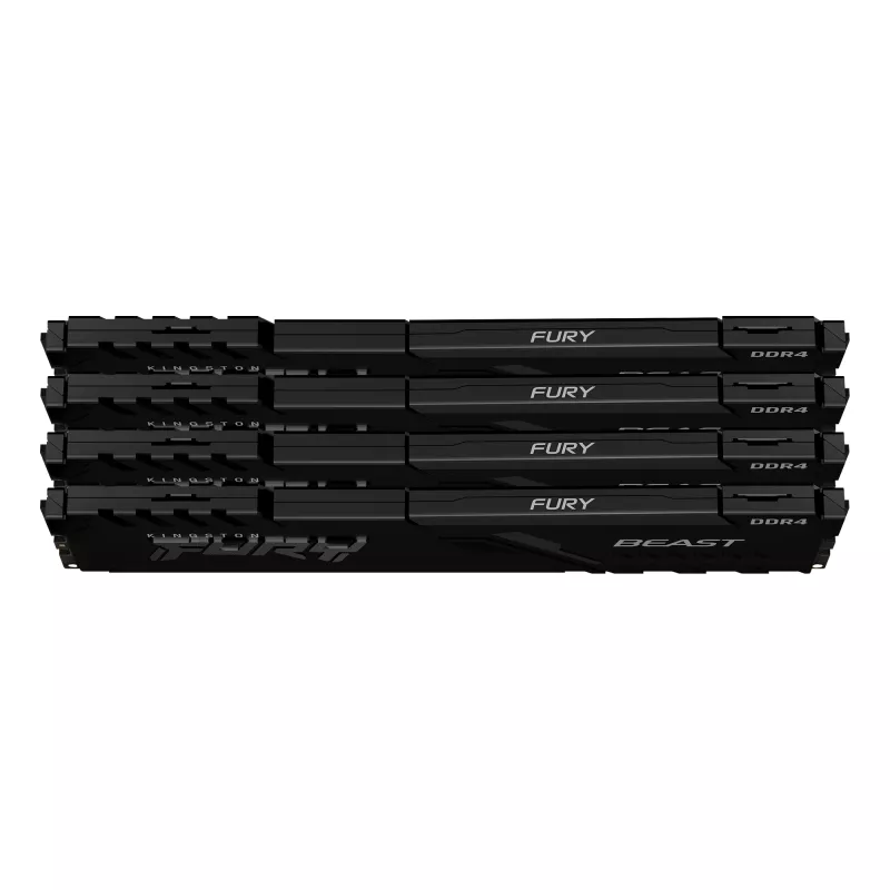 Kingston Technology FURY Beast 64GB 3600MT/s DDR4 CL18 DIMM (kit de 4) negro