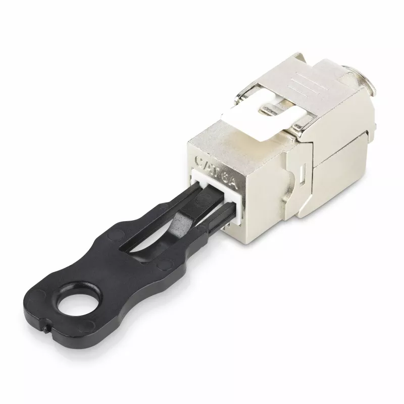 StarTech.com Bloqueos de puerto RJ45 - pack de 10 con llave de seguridad, bloqueador de puerto RJ45 con cierre/tapa antipolvo, protección de puerto Ethernet/LAN reutilizable, bloqueador antipolvo con clip RJ45 para servidores/switches/rosetas de pared