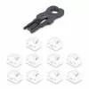 StarTech.com Bloqueos de puerto RJ45 - pack de 10 con llave de seguridad, bloqueador de puerto RJ45 con cierre/tapa antipolvo, protección de puerto Ethernet/LAN reutilizable, bloqueador antipolvo con clip RJ45 para servidores/switches/rosetas de pared