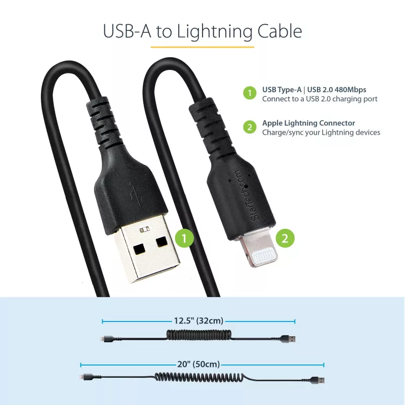 StarTech.com Cable USB a Lightning de 50 cm (20