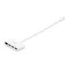 StarTech.com Hub USB-C de 3 puertos con Gigabit Ethernet – USB-C a 3x USB-A – Hub USB 3.0 – Blanco