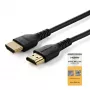 StarTech.com Cable HDMI 2.0 Slim de 0,9 m (3ft), cable HDMI flexible con certificación Premium y Ethernet, UHD 4K 60Hz HDR10, diseño resistente de fibra de aramida con funda de TPE