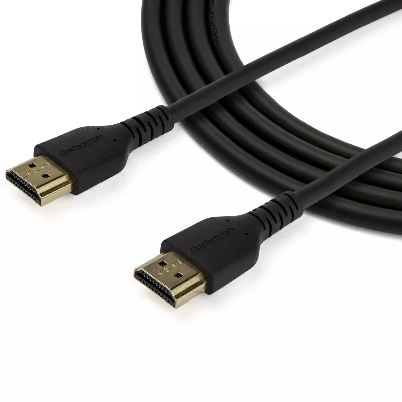 StarTech.com Cable HDMI 2.0 Slim de 0,9 m (3ft), cable HDMI flexible con certificación Premium y Ethernet, UHD 4K 60Hz HDR10, diseño resistente de fibra de aramida con funda de TPE